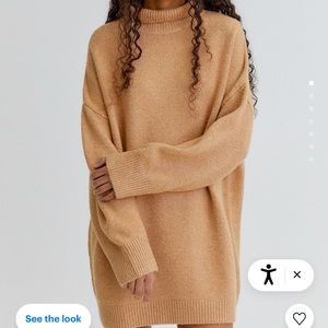 Pull & Bear Knit Turtleneck Dress (Size Small)
